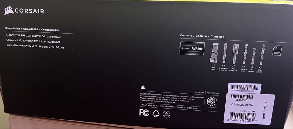 Блок живлення RM850X (CP-9020200-NA]