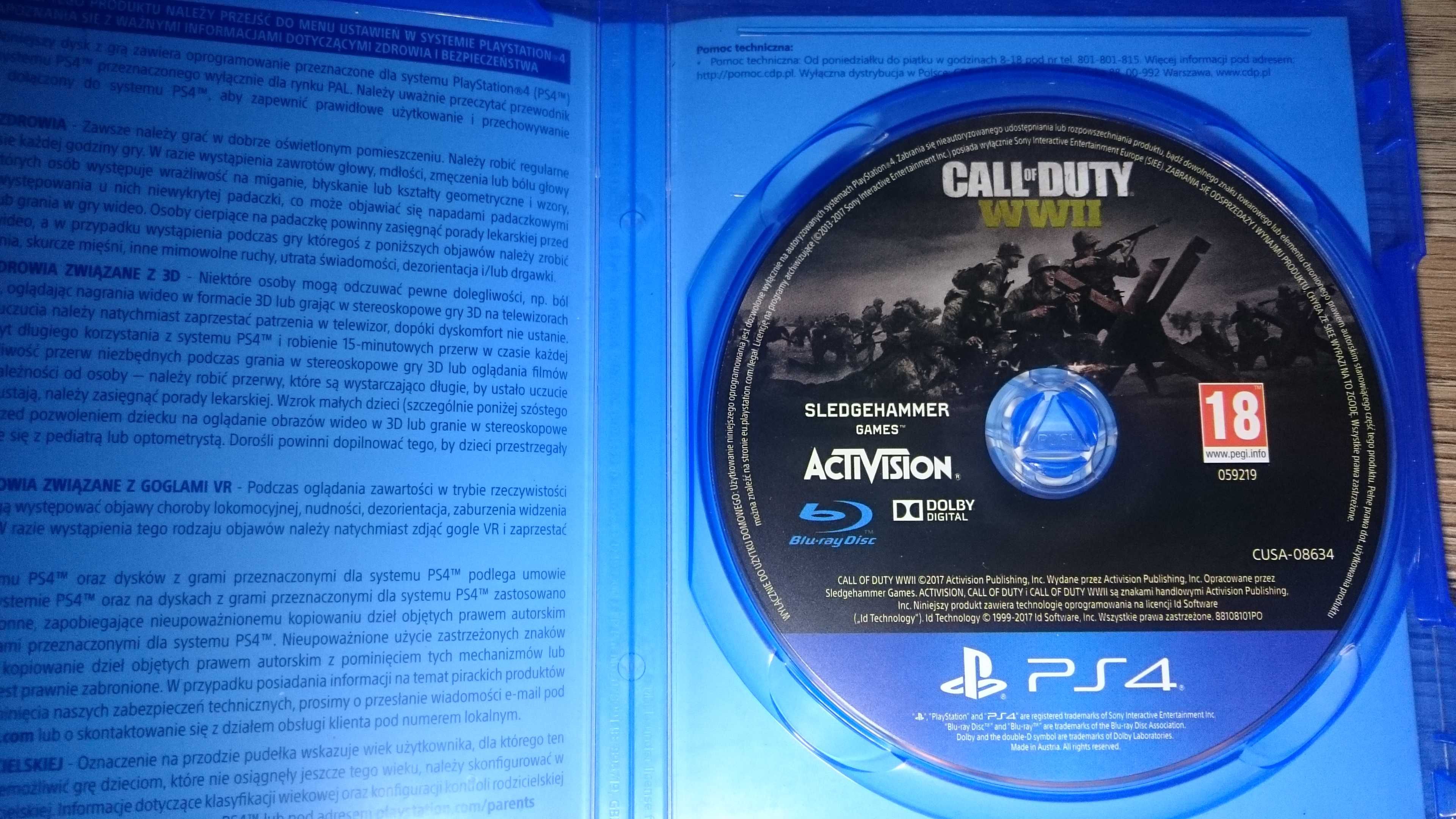 Call of Duty WW2 POLSKI DUBBING II COD playstation 4