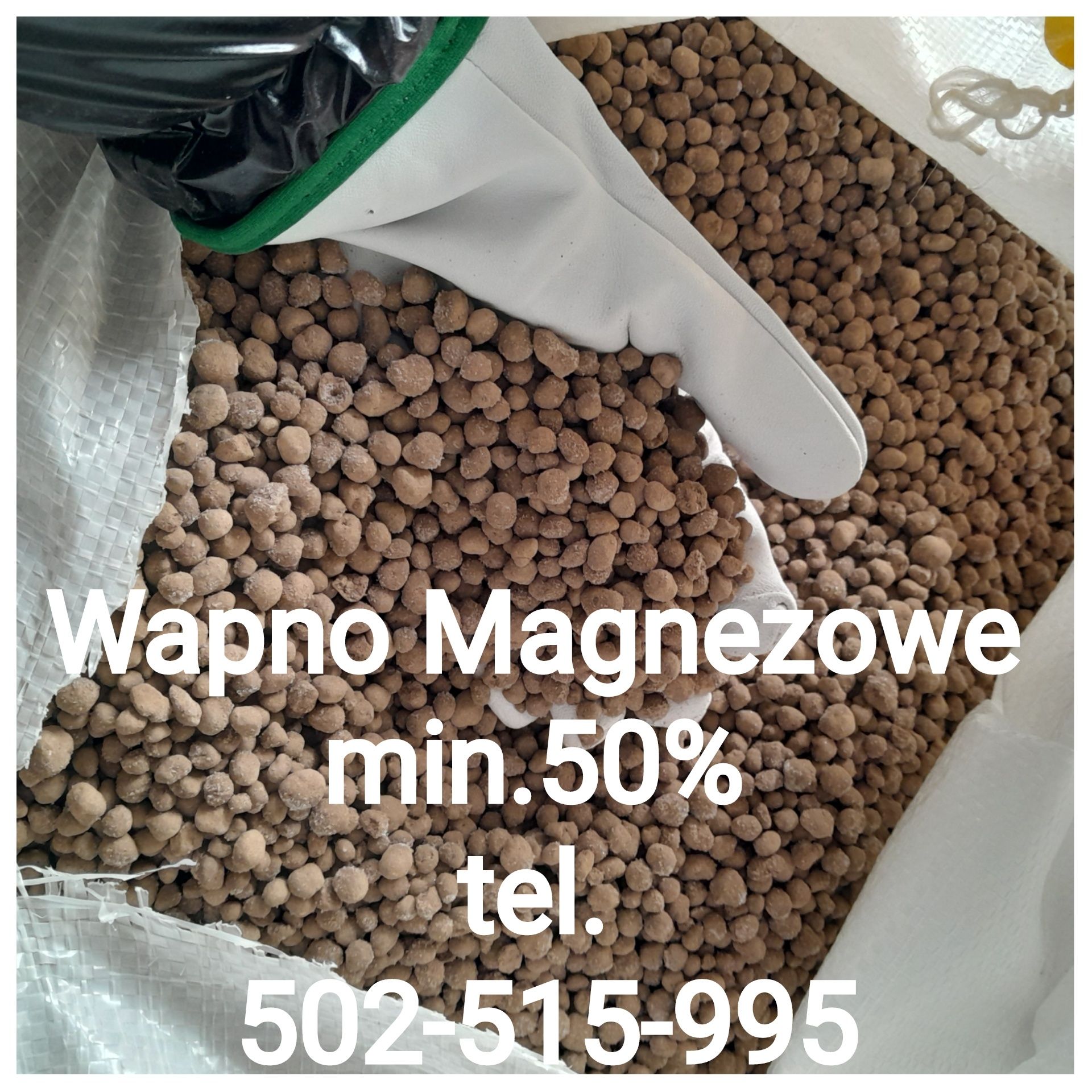 Wapno Nawozowe Granulowane 54.8% CaO Super Twarde Granulki !