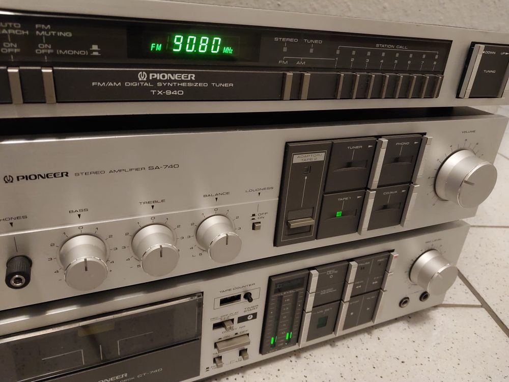 PIONEER CT-740, SA-740, TX-940 HiFi Stereo Wieża Made in Japan
