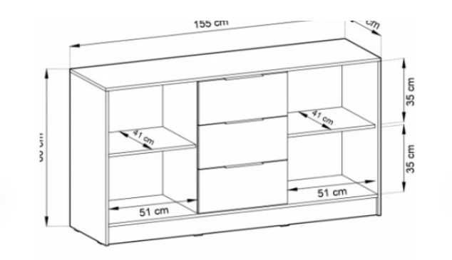 Komoda 155x86x45