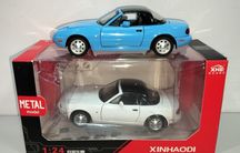 Mazda MX-5 MIATA модель 1:24 XHD Металл, звук, свет.