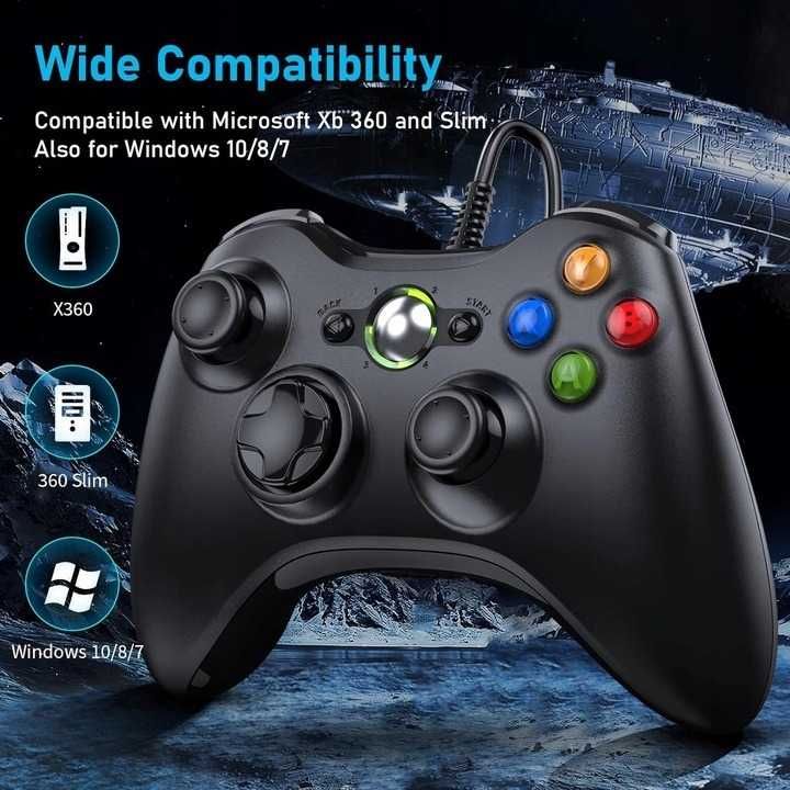 Diswoe Xbox 360 Game Controller, USB Przewodowy