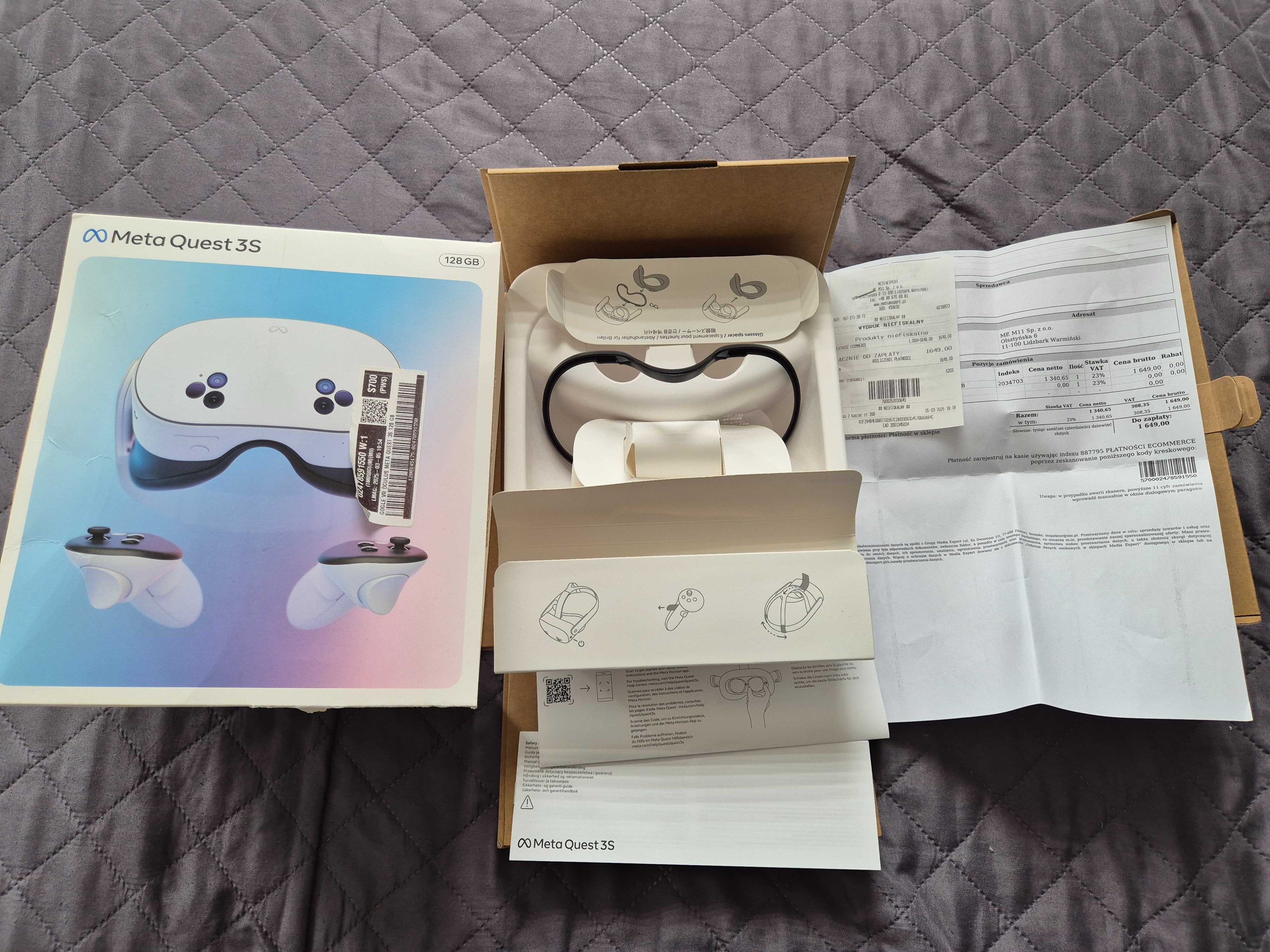 Google VR Oculus Meta QUEST 3S 128GB