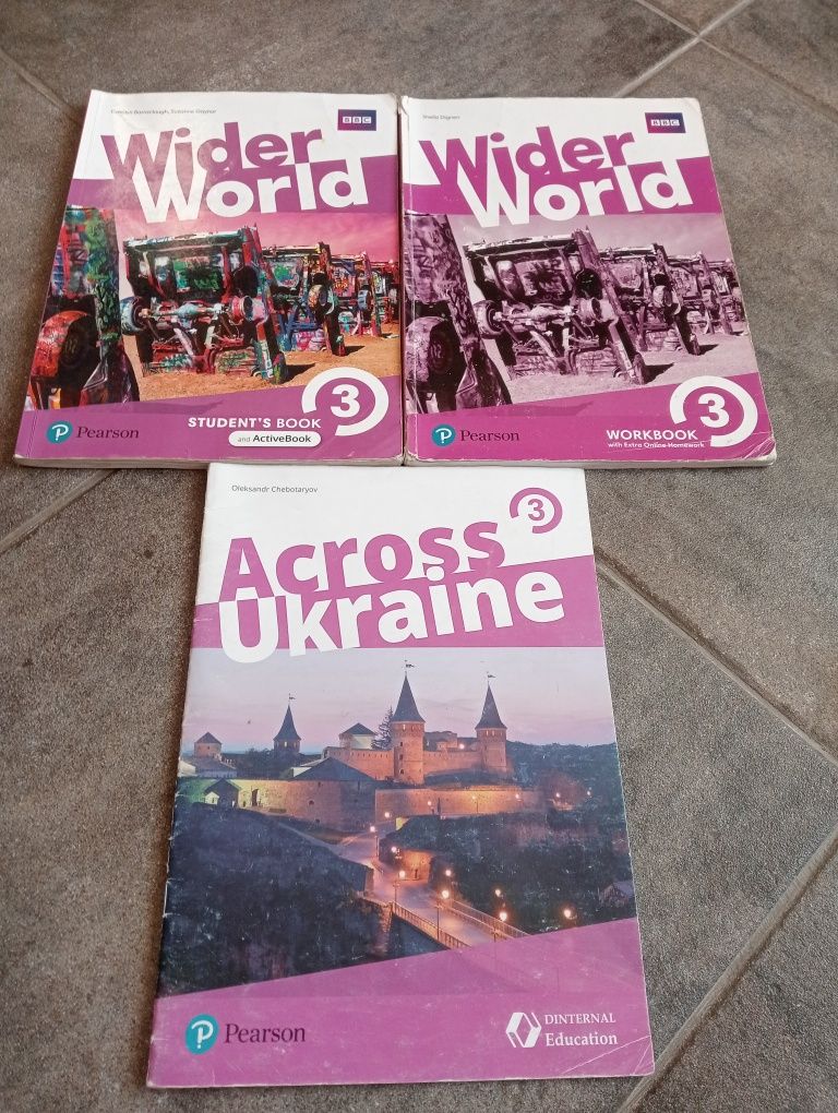 Комплект Wider World 2, 3 student's book, workbook, across Ukraine