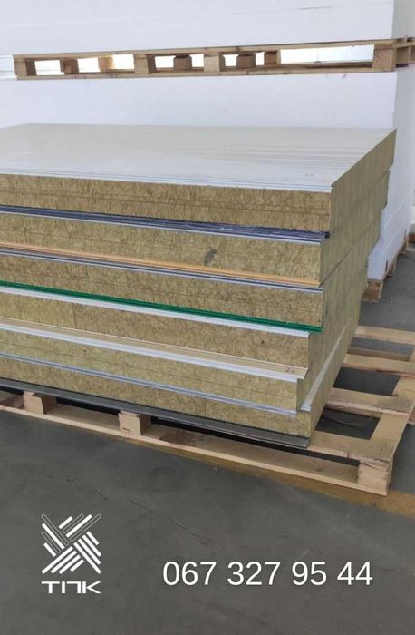 Сендвіч-панелі Сэндвич-панели мін.вата/пінопласт з заводу 780 грн/м²