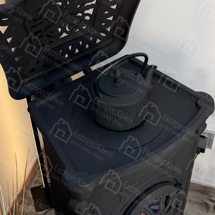 Чавунна піч камін буржуйка Eurokom Ingrid 9 КВт подвійна стінка