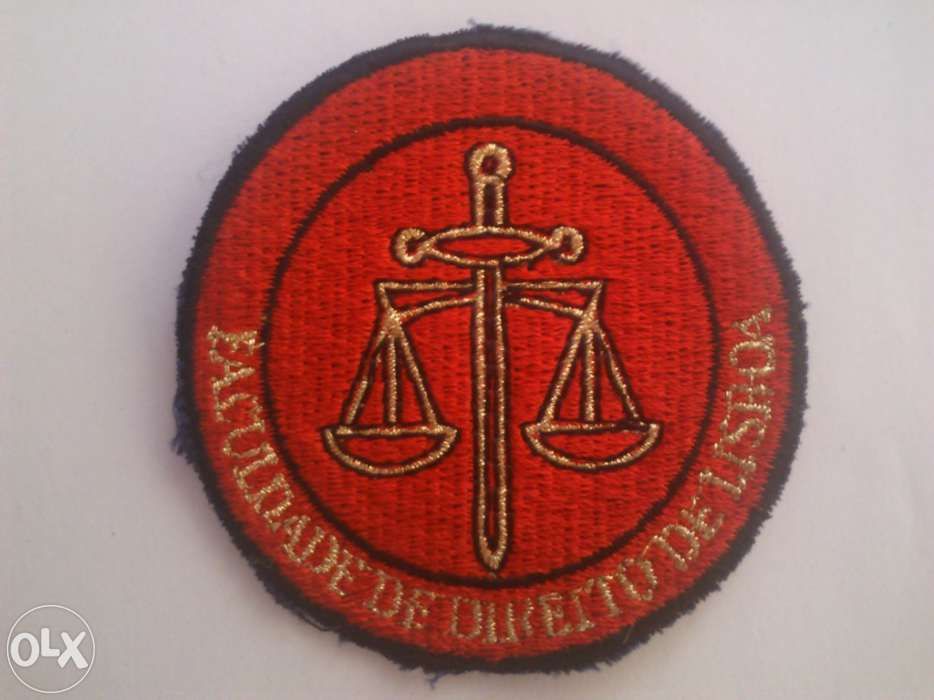 Emblemas bordados p/capa de traje Universitário-F. Direito Lisboa