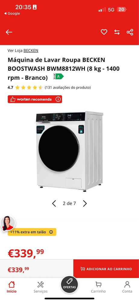 Maquina Lavar Roupa Becken