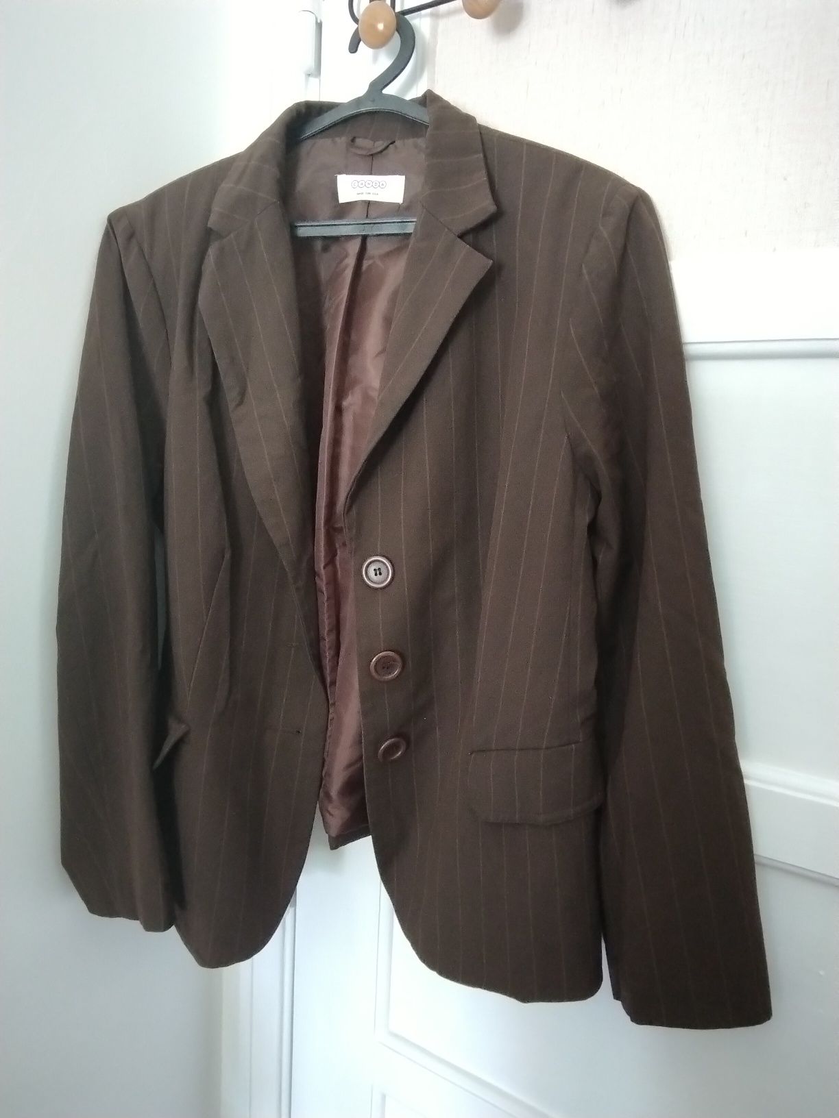 Blazer 42, castanho riscas beige