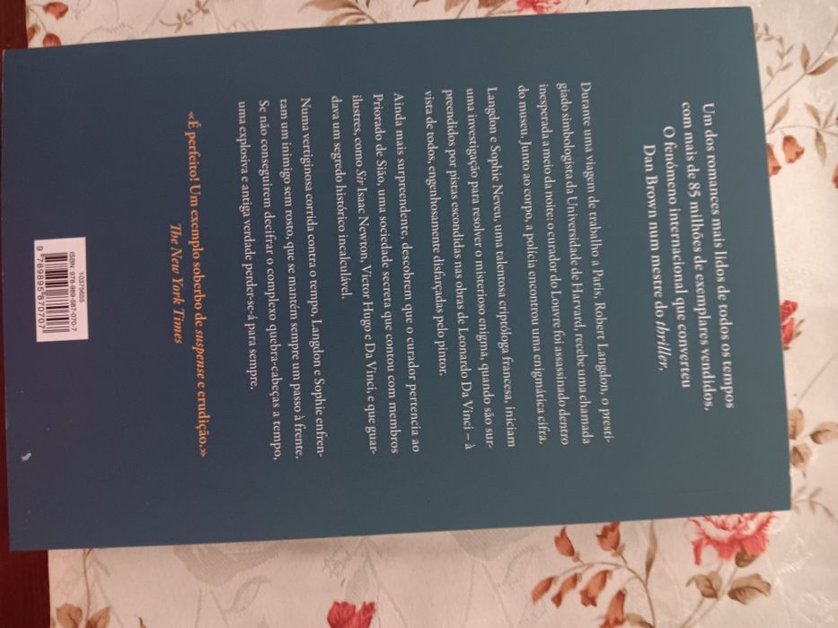 Livro  O Código Da Vinci de Dan Brown novo
