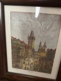 Картина акварель Чехия(Прага)