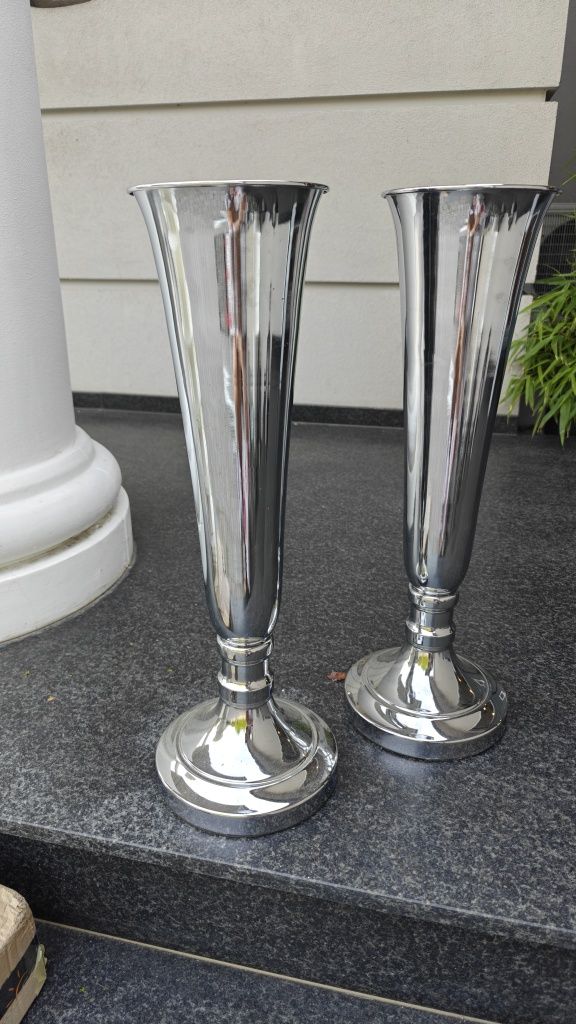 Wazon srebrny Art Pol wysoki Wesele Impreza H 42
