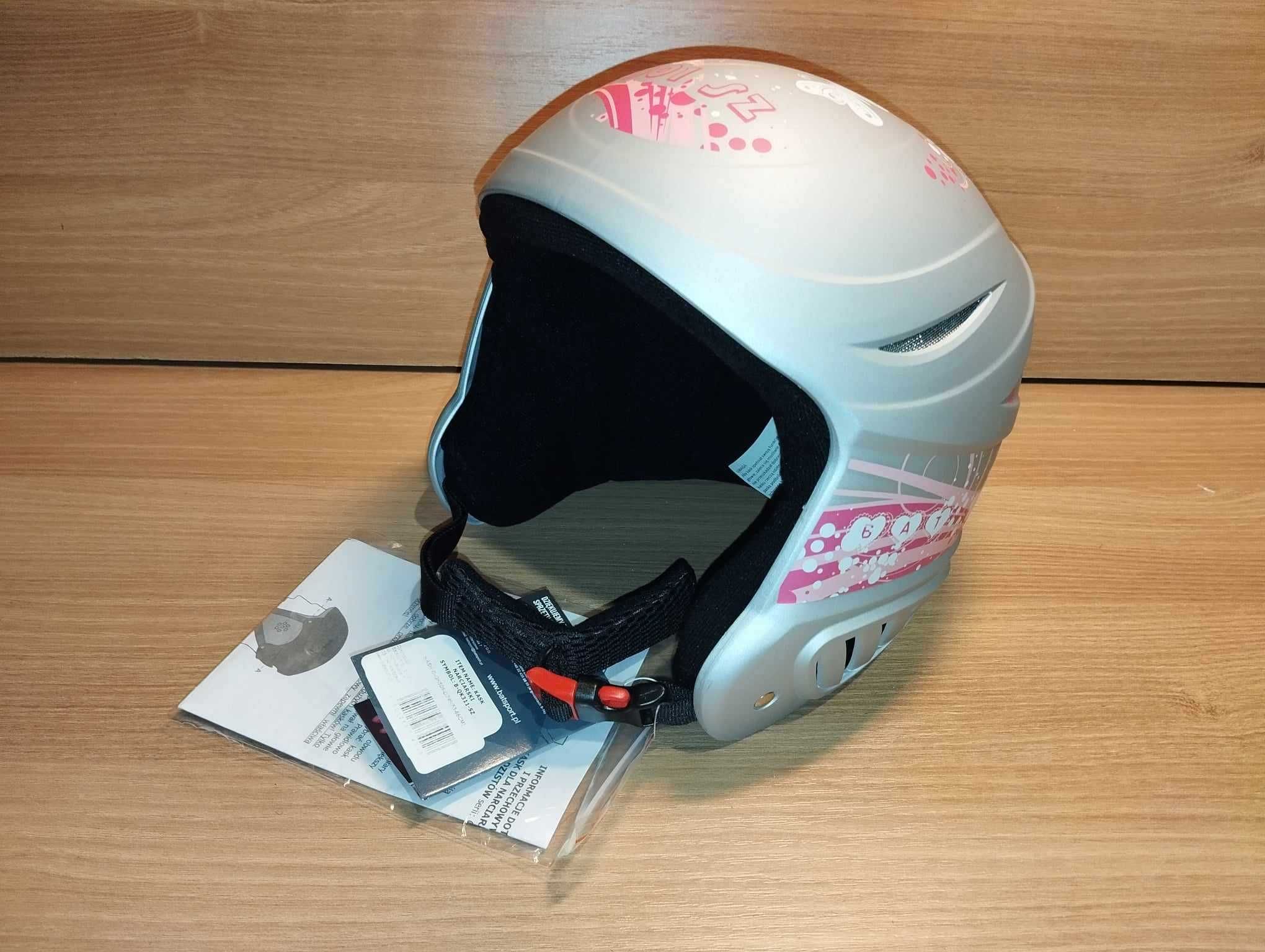 Kask Dziecięcy - w Srebrnym Kolorze - Rozmiar S - 53-55 cm