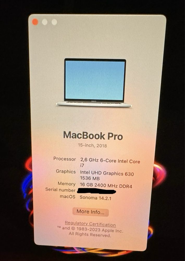 MacBook Pro 15” - Mid 2018 - Space Grey