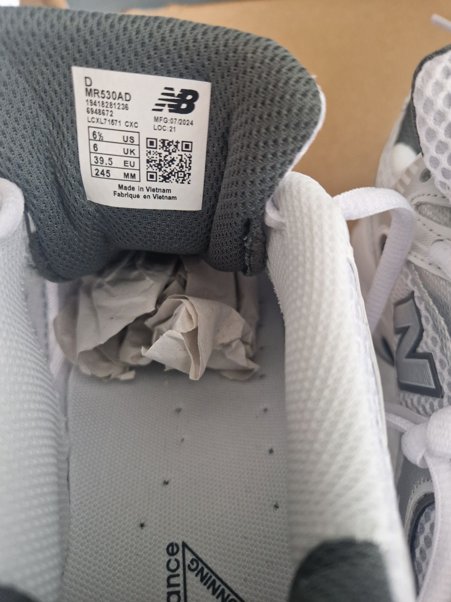 New balance 530 cinza