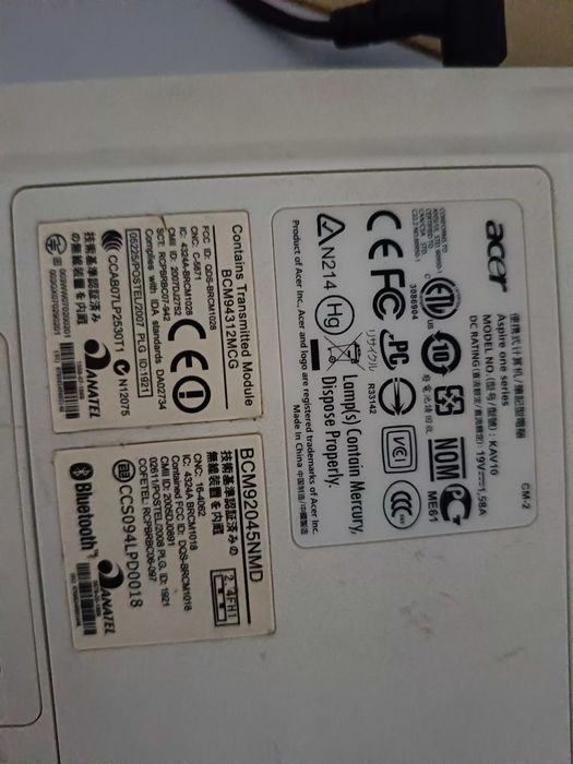 Нетбук Acer Aspire BCM94312