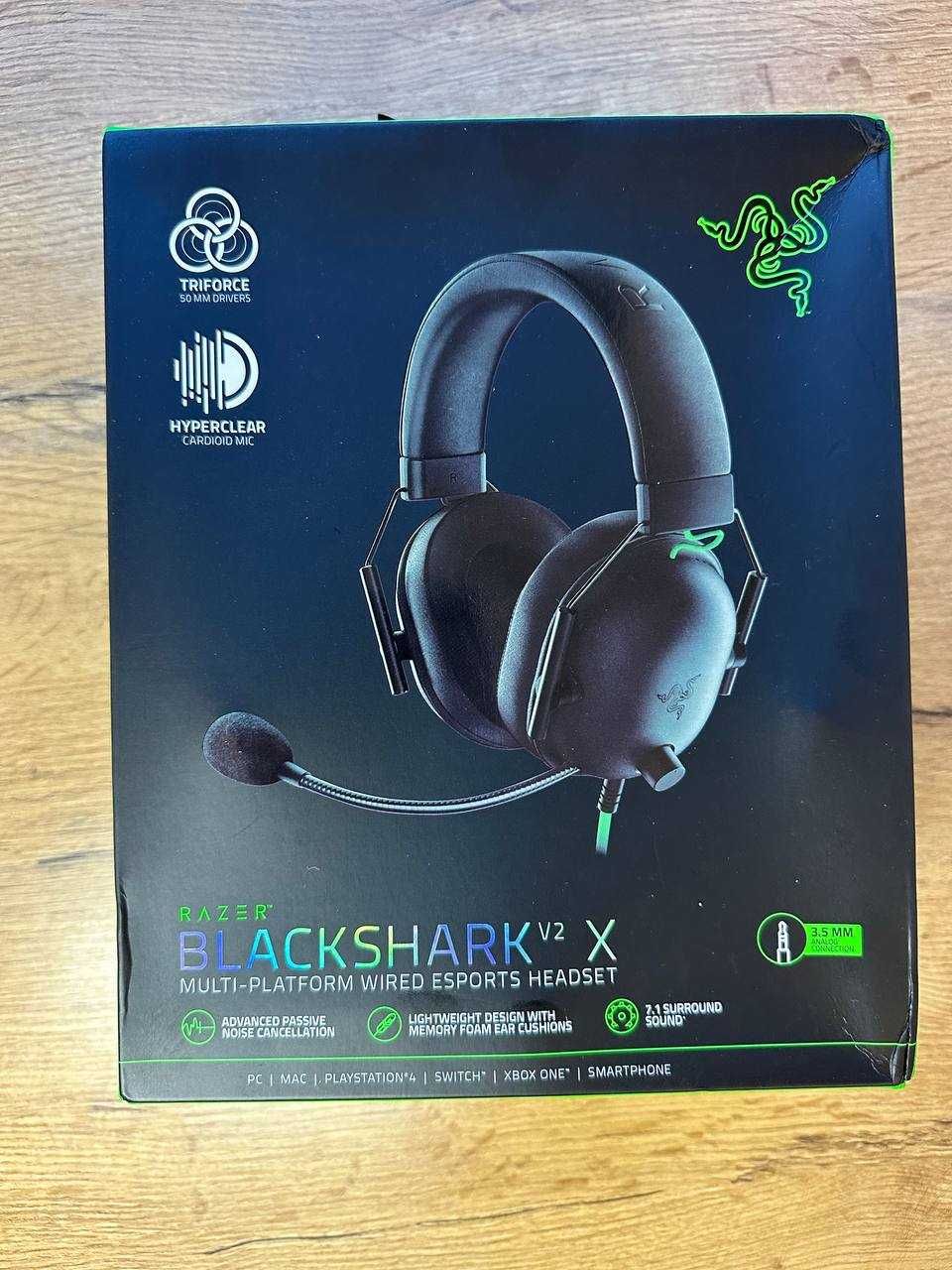 Наушники с микрофоном Razer Blackshark V2 X Новые!