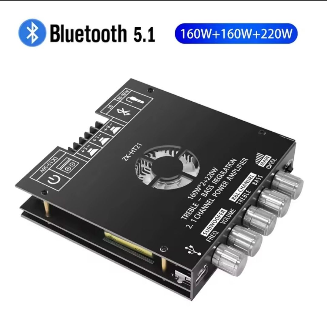 Підсилювач усилитель УНЧ Bluetooth ZK-HT21 та ZK-MT21