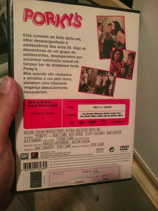 Dvd do Filme Clássico Porkys |