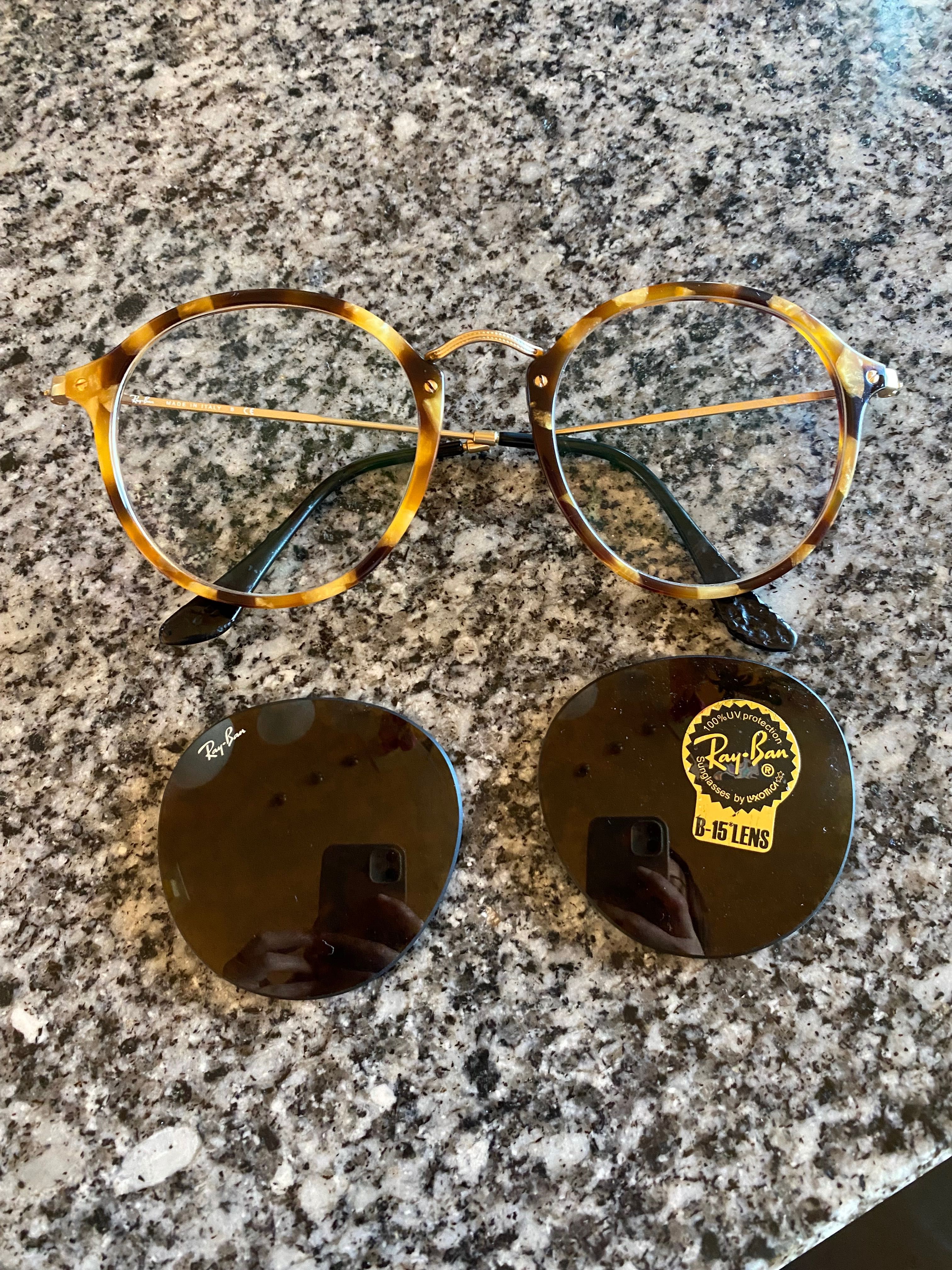 óculos de sol RayBan round fleck