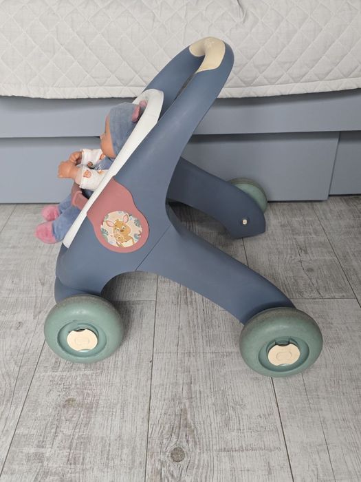 Коляска Smoby Little Прогулянка синя 3 в 1 з пупсом