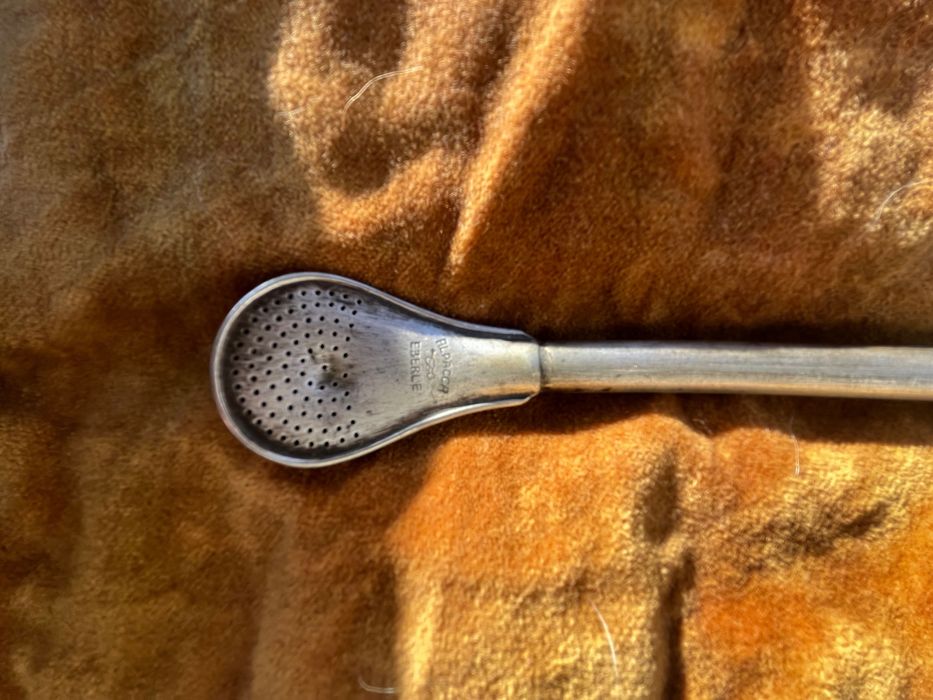 Bombilla vintage Ebebé – Alpacca banhada a prata