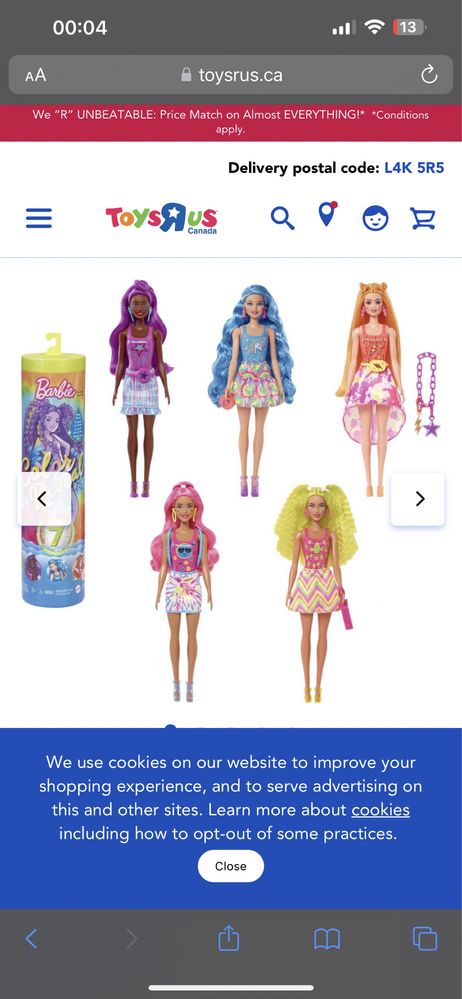 Іграшка барбі, Лялька-сюрприз Barbie Color Reveal Neon 7
