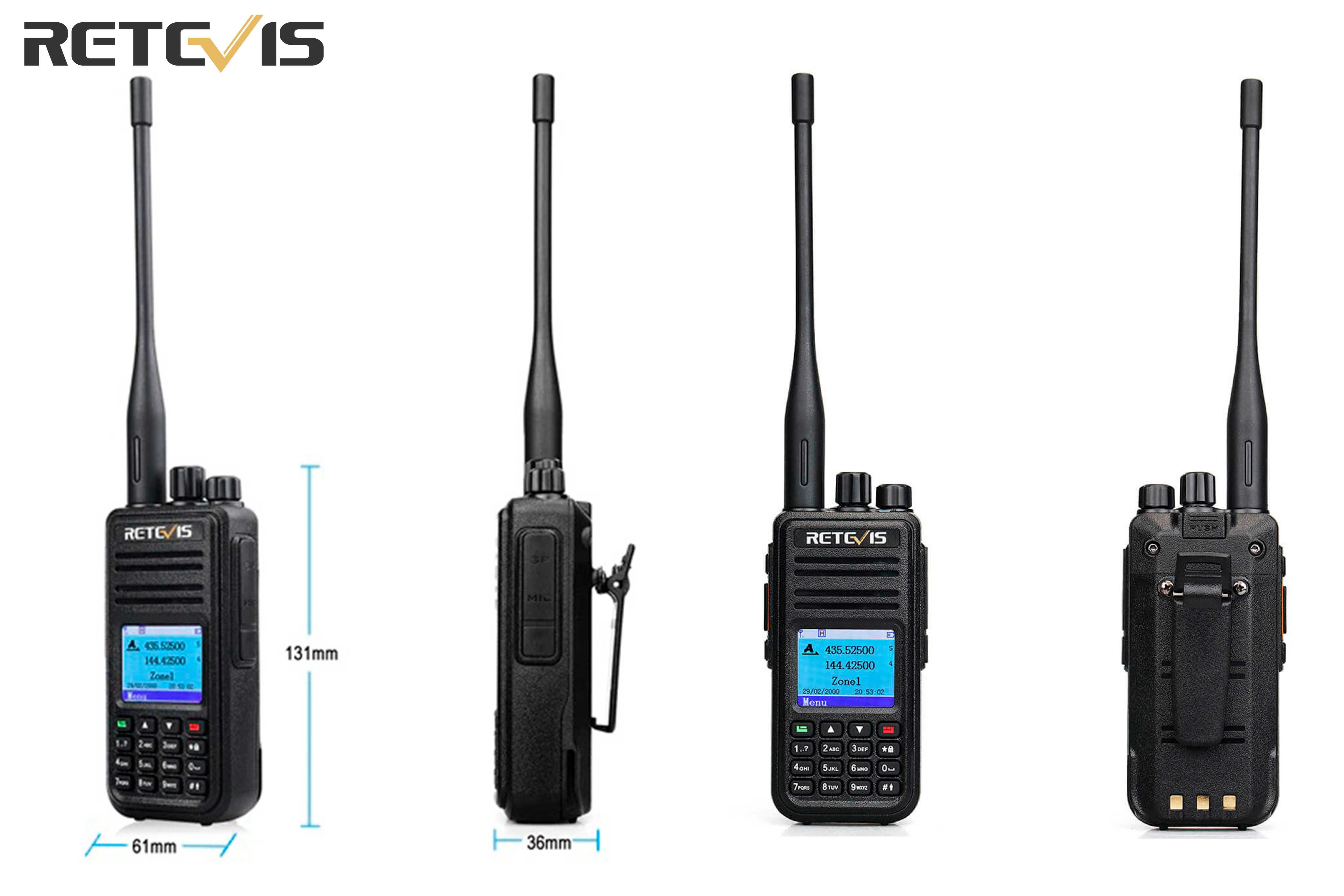 Rádio DMR Retévis RT3s VHF UHF com GPS
