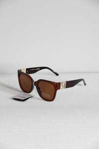 Okulary przeciwsłoneczne brązowe z brązowymi szkłami / Nowe 400UV
