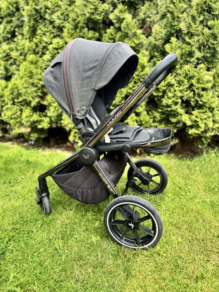 Wózek 2w1 muuvo quick 2.0 black chrome gondola XL