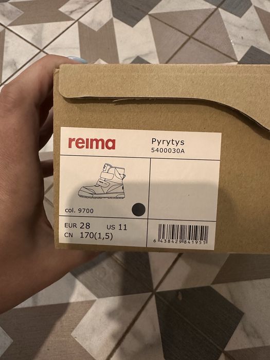 Дитячі зимові чобітки Reima 28 розмір. Reimatec Pyrytys