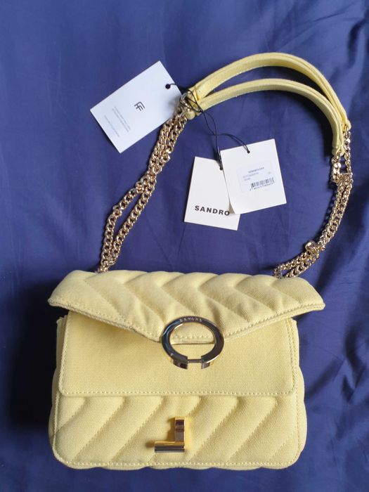 Nowa oryginalna żółta torebka Sandro