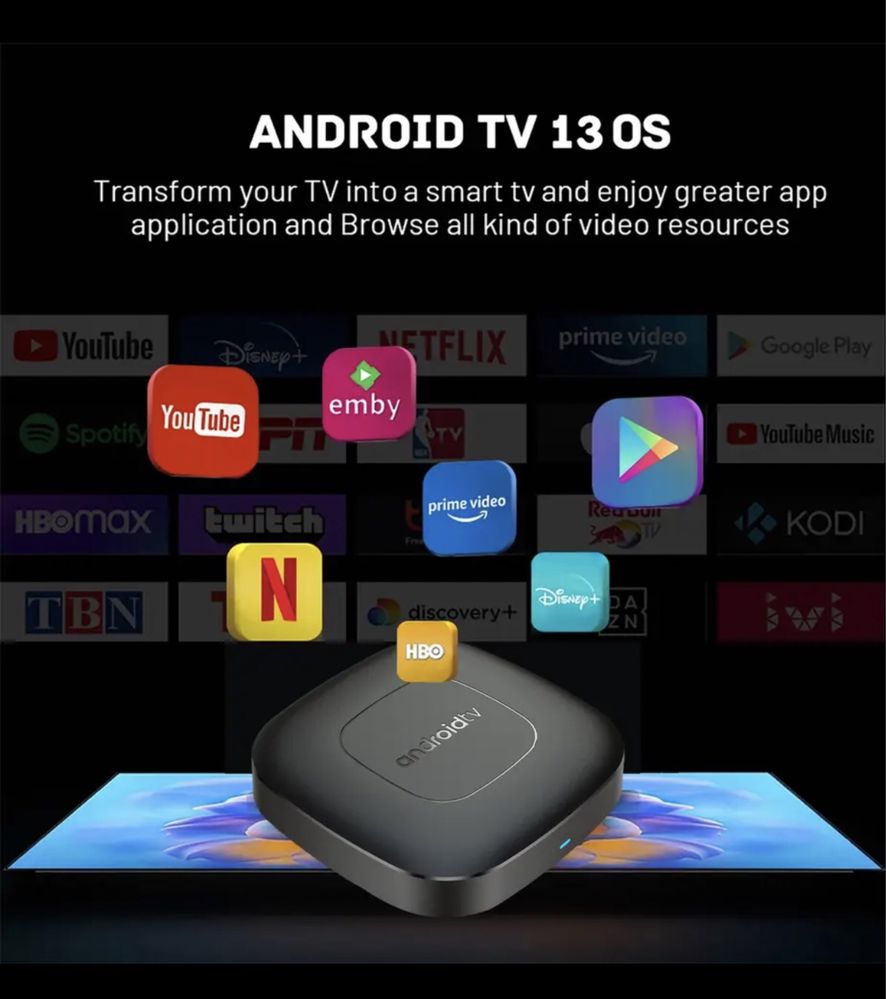 ТВ-приставка Mortal T1 Bluetooth Google Assistant