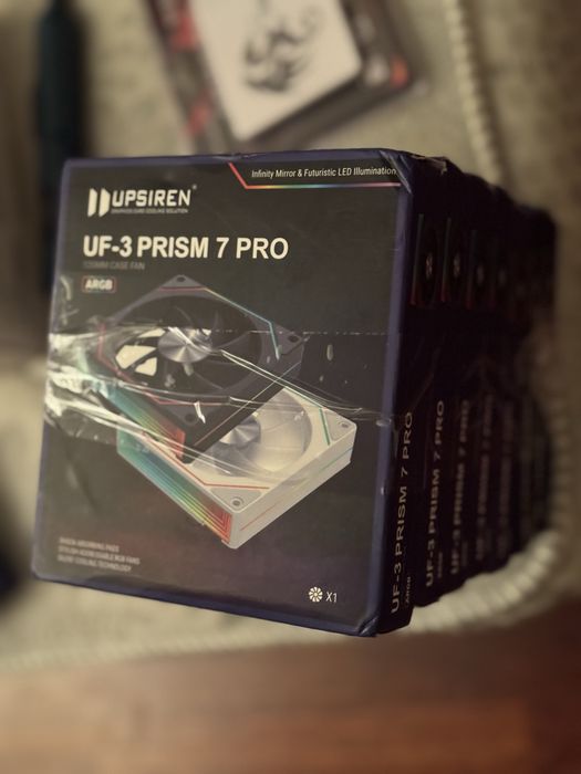 Комплект (4 шт.) ARGB вентиляторов Upsiren UF-3 Prism 7 Pro (120мм)