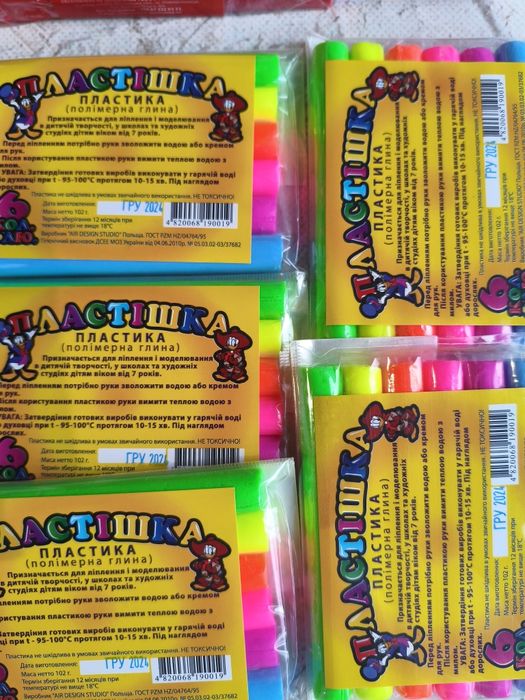 Набір полімерної глини Пластішка 6 кол.
