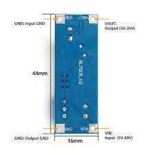 Модуль  понижуючий DC-DC перетворювач з Uin 5-80V  на Uout 5-20V, 0.8A