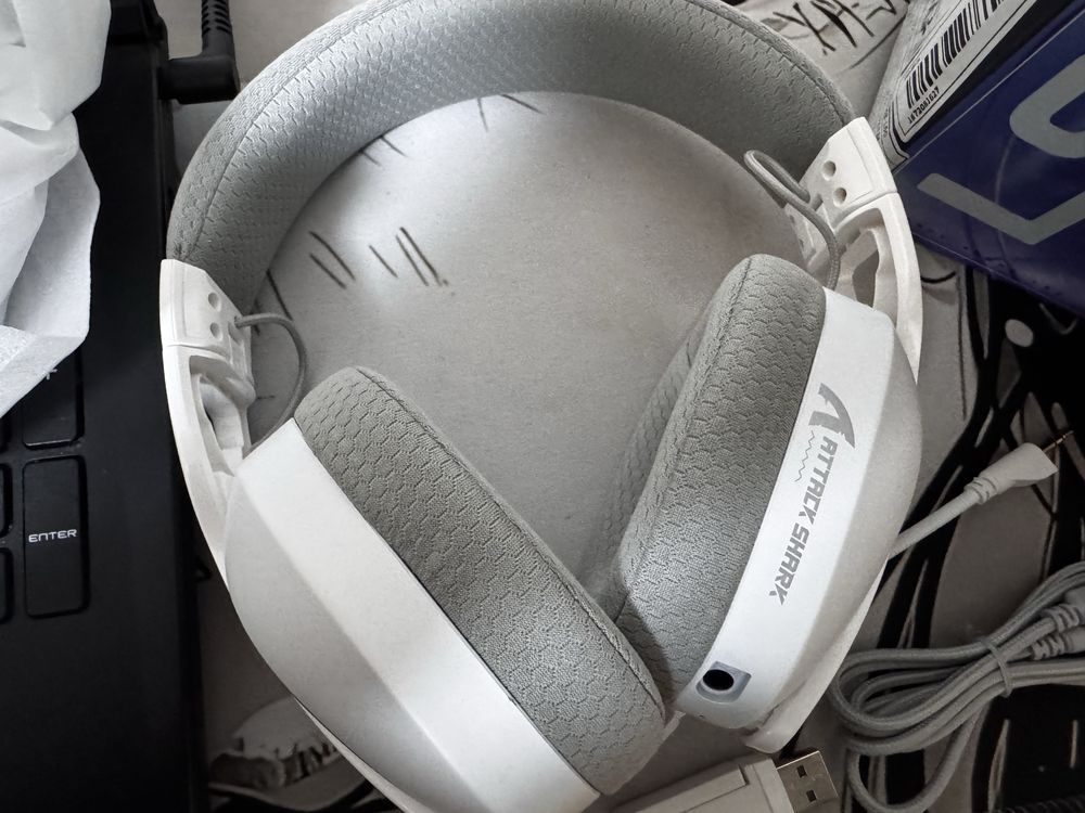 Наушники Attack Shark L90 White Bluetooth/Блютуз 2.4g