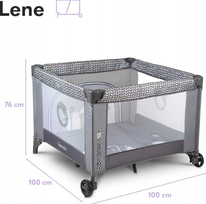 Kojec łóżeczko turystyczne dla dziecka Lionelo Lene Grey Stone