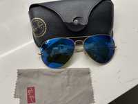 Okulary przeciwsłoneczne Ray Ban aviator blue niebieskie RB 3025