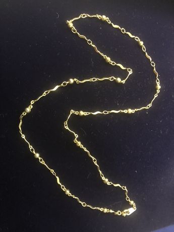 Łańcuszek w kolorze złotym pozłacany 51cm