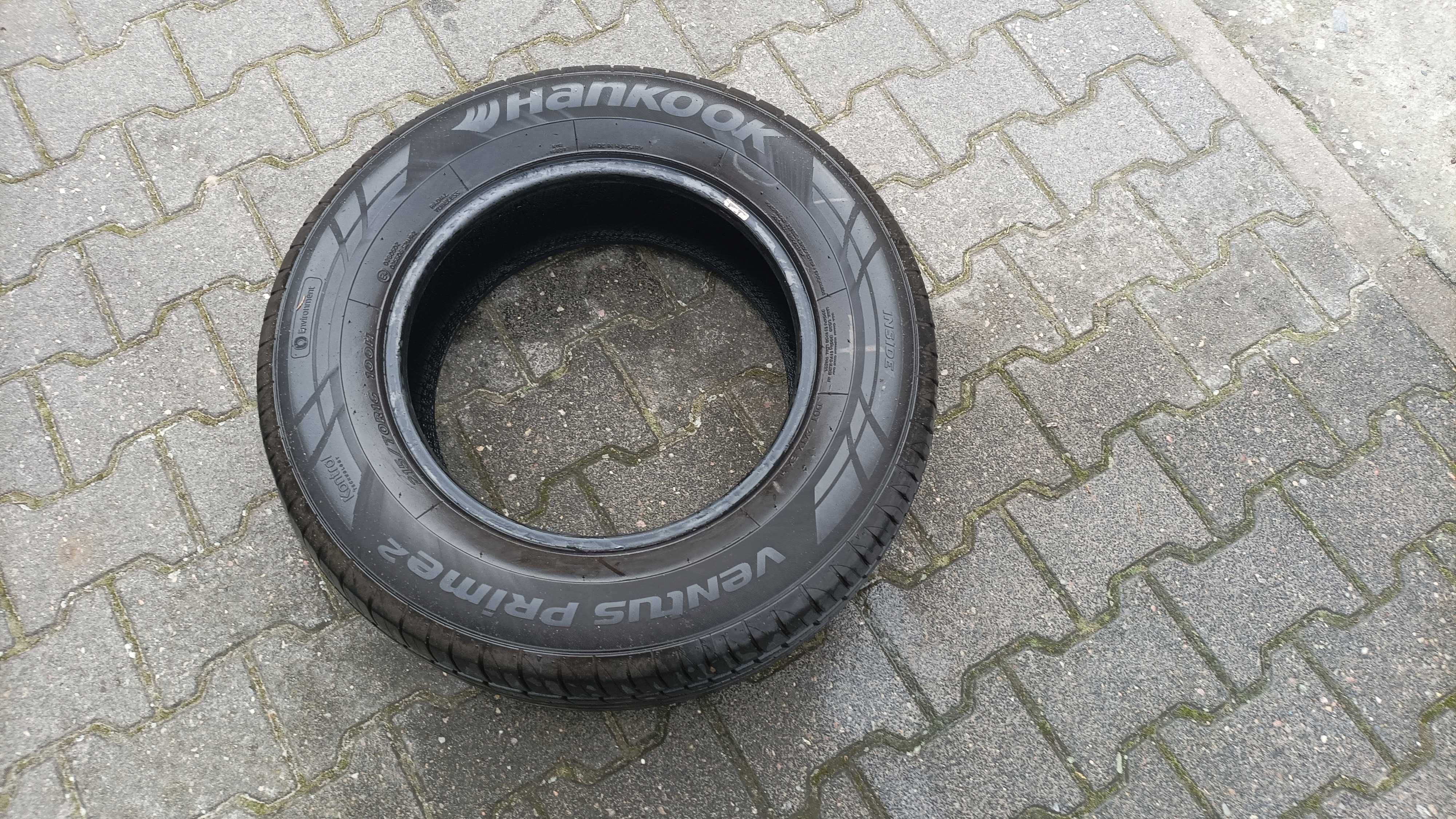 4 opony letnie Hankook Ventus Prime 2 215/70/16R 100H, używane, 2018