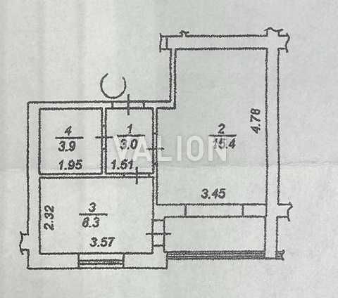Без % Продаж 1-к квартири площею-33,9 кв.м на вул. Подільська 1