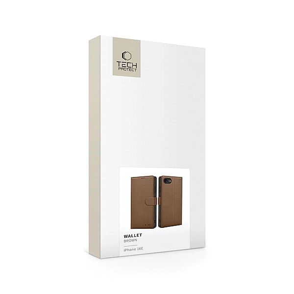 Tech-Protect Wallet Iphone 16E Brown