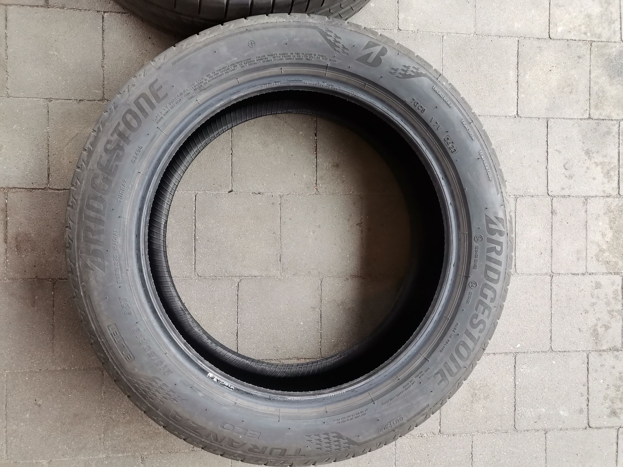 Letnie opony, używane, 2szt., Bridgestone Turanza ECO 215/55/18