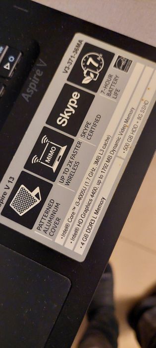 Acer aspire v3-371 i3 8gb ram