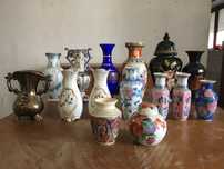 Conjunto de jarras decorativas