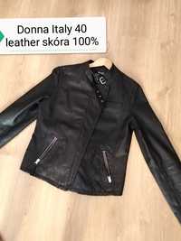 Kurtka 40 Skórzana 100% leather ramoneska włoska motor