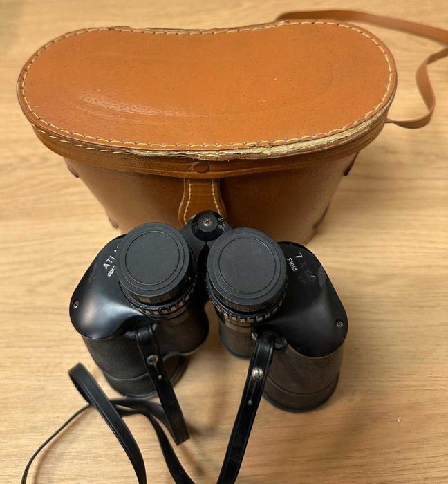 Binoculos antigos,  Atlas 7,5X50 com estojo