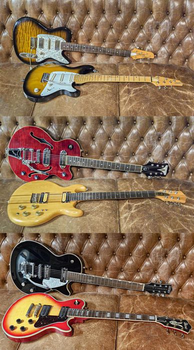Lote de 6 guitarras Epiphone Kay Ibanez Gretsch Starfield Ibanez